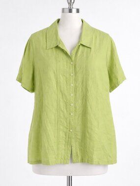 Laura Plus Linen Blouse